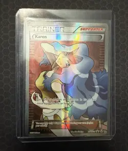 Pokemon TCG Karen XY177A Trainer Supporter Full Art Holo Promo Card - Image 1