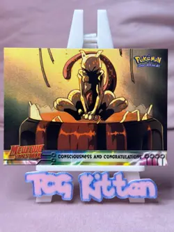 Conciousness And Congratulations Topps Pokemon Card Mewtwo TCGKITTEN - Image 1