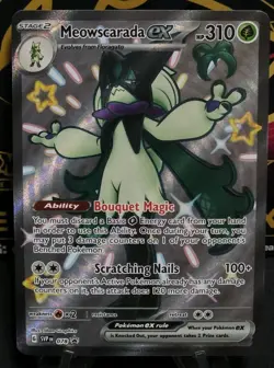 Pokemon Meowscarada ex #078 Black Star Promo Scarlet & Violet NM - Image 1