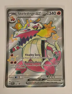 🔥 Pokemon Skeledirge ex SVP 081 Shiny Full Art Promo NM/M 🐊 Paldean Fates ✨ - Image 1