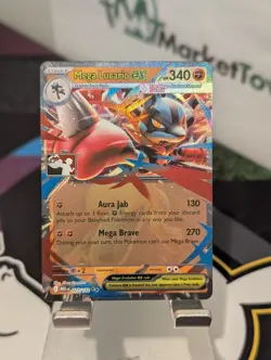 Pokemon TCG Mega Lucario ex Prize Pack Play Stamp MEG 077/132 NM - Image 1