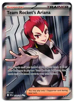 Team Rocket's Ariana 224/182 - 🌊 Destined Rivals Ultra Rare Pokemon 🖤 - M/LP - Image 1