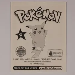Diglett 50 - Merlin Topps - Vintage Pokemon Sticker - NM - Image 2
