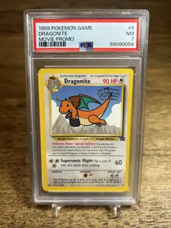 Pokemon TCG 1999 Movie Promo Dragonite #5 Vintage Card - PSA 7 - Image 1