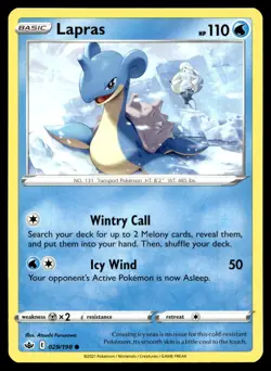 Lapras 029/198 Common Chilling Reign Pokemon Near Mint - Image 1