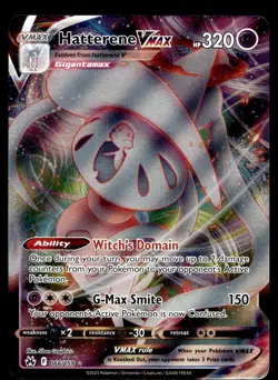 Hatterene VMAX 066/159 Holo VMAX Rare Crown Zenith Pokemon Holo Near Mint - Image 2