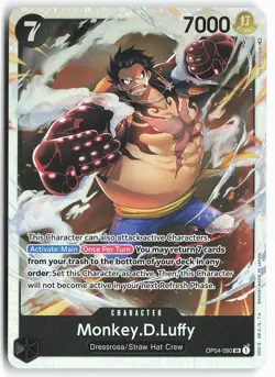 Monkey.D.Luffy OP04-090 Super Rare Kingdoms of Intrigue One Piece Card - Image 2