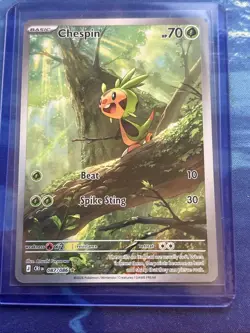 Pokemon TCG Chespin 087/086 Chaos Rising Illustration Rare NM - Image 1