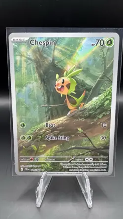 Pokemon TCG Chespin 087/086 Chaos Rising Illustration Rare Holo IR EN NM - Image 1