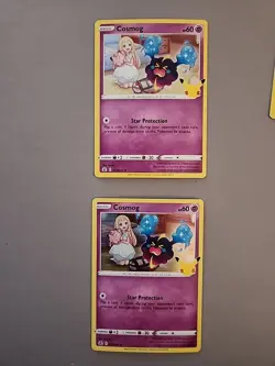 2x Cosmog 013 2021 Pokemon Celebrations 25th Anniversary Holo Rare Card - Image 1