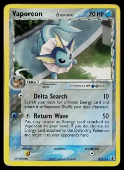 Pokemon Card Delta Species Vaporeon 18/113 Holo Rare - Image 1