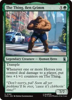 ~ The Thing, Ben Grimm ~ NM ~ Marvel Super Heroes ~ MTG ~ - Image 1