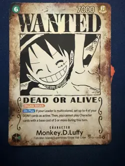 Monkey D. Luffy (WANTED SP) OP13-118 SEC Carrying ENGLISH ONE PIECE TCG - Image 1