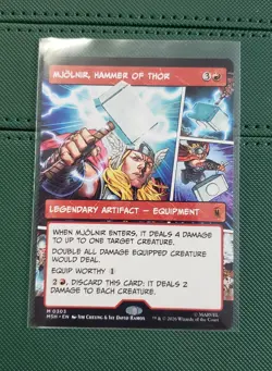 Mjolnir, Hammer of Thor 0303 (Borderless) Mythic MTG Marvel Super Heroes - Image 1