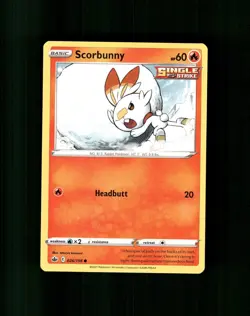 Scorbunny 026/198 Common Chilling Reign Pokemon Near Mint - Image 1