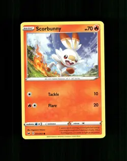 Scorbunny 031/202 Common Sword & Shield Pokemon Near Mint - Image 1