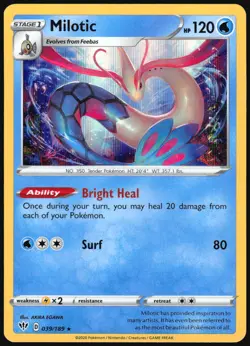 Milotic 039/189 Holo Rare Darkness Ablaze Pokemon Near Mint - Image 1