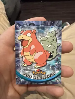 Rainbow Foil Topps Pokemon 80 Slowbro Blue Label NM - Image 1