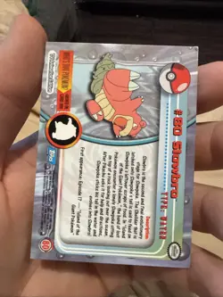 Rainbow Foil Topps Pokemon 80 Slowbro Blue Label NM - Image 2