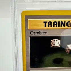 1999 Pokemon Fossil Gambler First Edition #58 PSA Graded 9 Mint! - Image 5