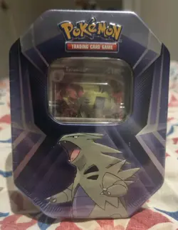Pokemon TCG Triple Whammy Collector Tin - Tyranitar with 3 Booster Packs - Image 1
