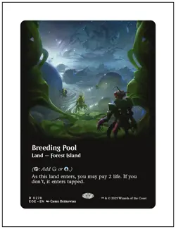 1x Breeding Pool, Edge of Eternities, Borderless Art, MTG NM - Image 1