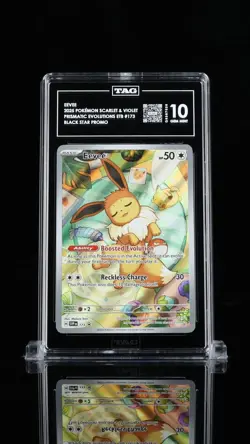 2025 Pokemon Prismatic Evolutions #173 EEVEE ETB Black Star Promo TAG 10 - Image 1