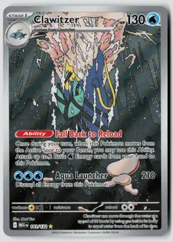 Clawitzer 141/132 Illustration Rare Mega Evolution Pokemon Near Mint - Image 1