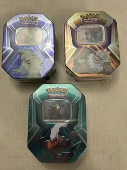 Pokemon TCG Triple Whammy Tin Complete Set of 3 Darkrai Tyranitar Slaking Sealed - Image 1