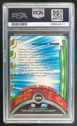 2000 Topps Pokemon TV Animation Edition Series 2 Team Rocket: JESSE #HV2 PSA 10 - Image 2