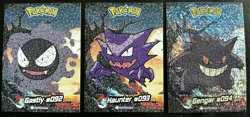GASTLY X HAUNTER X GENGAR - POKEMON CRYSTAL CARD COLLECTION 3 CARD LOT - Image 1