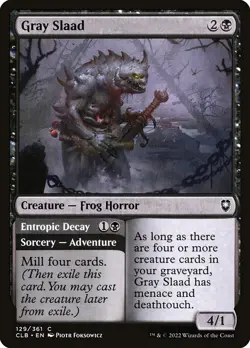 [MTG] Gray Slaad // Entropic Decay (Foil) (129) (CLB) NM - Image 1