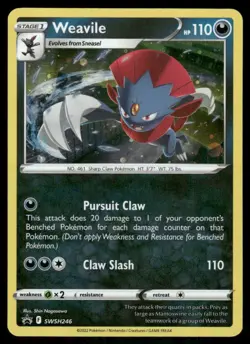 Weavile (Cosmos Holo) SWSH246 Holo Promo Sword & Shield Promo Pokemon Holo NM - Image 1