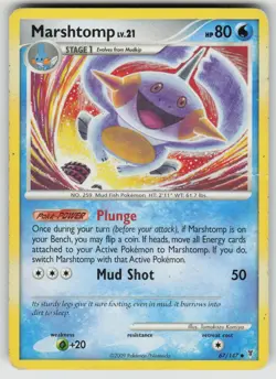 Marshtomp 67/147 Uncommon Supreme Victors Pokemon Damaged - Image 1