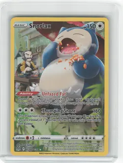 Pokemon TCG Snorlax Holo Ultra Rare SWSH11: Lost Origin Trainer Gallery TG10/TG3 - Image 1