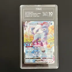 2021 Pokemon SWSH Evolving Skies #209/203 Glaceon VMAX ALT ART TAG 10 - Image 1