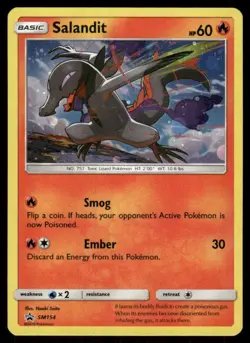 Salandit - SM154 Holo Promo Sun & Moon Promo Pokemon Holo Near Mint - Image 1