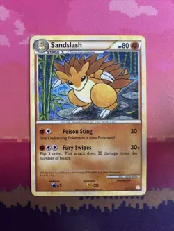 Pokemon Card Sandslash HeartGold SoulSilver Rare 29/123 Near Mint - Image 1