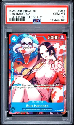 ONE PIECE EN BOA HANCOCK #066 SEALED BATTLE VOL.2 PSA10 - Image 1