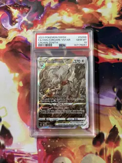 2023 POKEMON SWORD & SHIELD CROWN ZENITH FULL ART/HISUIAN ZOROARK VSTAR PSA 10 - Image 1