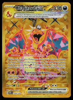 Charizard ex 228/197 Holo Hyper Rare Obsidian Flames Pokemon Card - Image 1