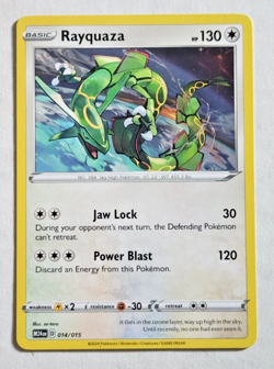 McDonalds 2024 Rayquaza Promo Pokemon Card ( TCG English #014/015 NM ) - Image 1