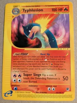 Pokemon TCG Typhlosion 065/165 Expedition Base Set Regular Moderately Played Cnd - Image 1