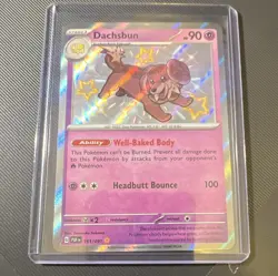Pokemon TCG Dachsbun 161/091 SV Paldean Fates Shiny Rare Holo (English) - Image 1
