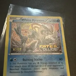 2016 POKEMON XY BLACK STAR PROMO FATES COLLIDE-STAFF WHITE KYUREM-HOLO - Image 4