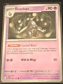 Dusclops (Master Ball Pattern) 036/131 SV: Prismatic Evolutions Pokemon NM Engli - Image 1