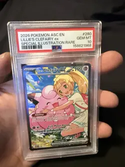 2026 Pokemon ASC EN Special Illustration Rare #280 Lillie's Clefairy ex PSA 10 - Image 3