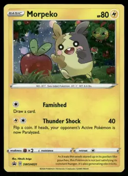 Morpeko SWSH031 Holo Promo Sword & Shield Promo Pokemon Holo Near Mint - Image 1