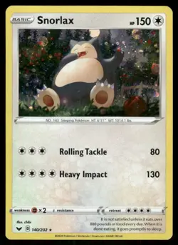 Snorlax (Cosmos Holo) 140/202 Holo Promo Blister Exclusives Pokemon Holo NM - Image 1