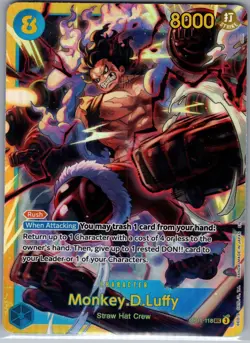 Monkey D Luffy OP11-118 SEC - One Piece Card Game - NM - Image 1
